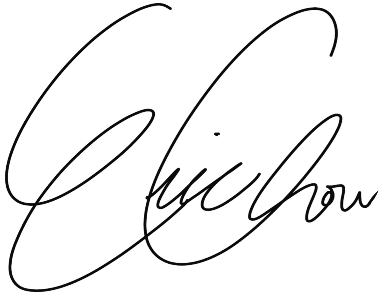 Eric Chow&rsquo;s handwritten signature, in ink